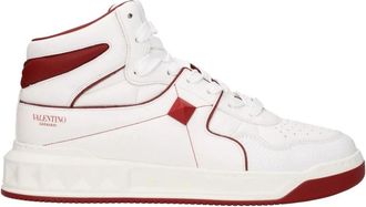 Valentino Garavani Leren sneakers met studs en logo - Heren - Sneakers - Wit - 43 1/2 EU - Leer - Schoenen
