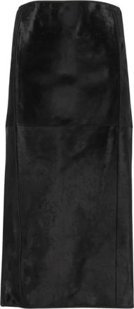 Durazzi Milano Gonna in Pelle - - Skirts - Donna - Nero - M