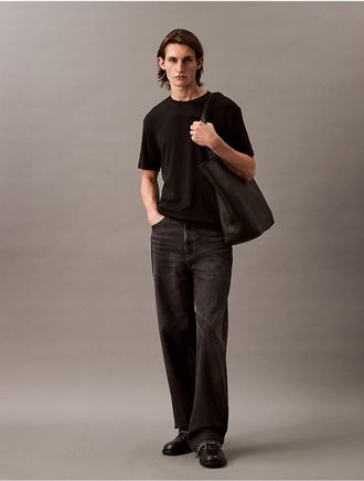 Calvin Klein Mens Supima Cotton Crewneck T-Shirt - Black - M