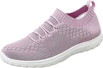 Generic Orthopedic Trainers Running Gym Shoes for Women UK Womens Shoes Ethnic Casual Summer Fashion Hollow Breathable Flat Heel Soft Sole Casual Running Snea