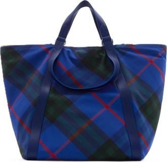 Burberry Large Festival Checked Tote Bag