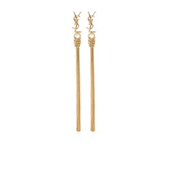 Saint Laurent Cassandre Tassel Oorbellen - Dames - Accessoires - Geel - Maat: ONE Size
