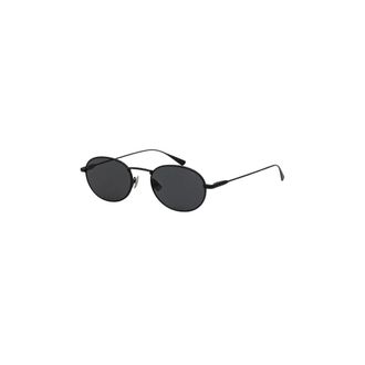 Saint Laurent Ovale Zonnebril van Metaal - Heren - Accessoires - Zwart - Maat: 52 MM Nylon