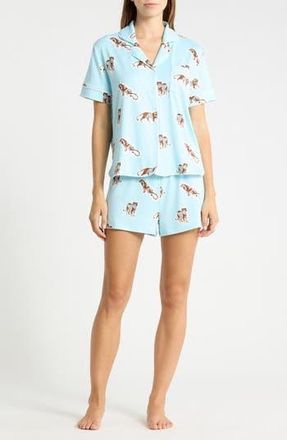 Honeydew Intimates Quiet Night Pajamas in Aqua Tigers at Nordstrom Rack, Size X-Large