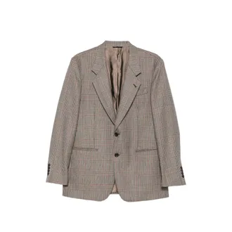 Reveres 1949 Prince Of Wales Check Single-breasted Blazer