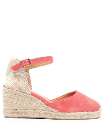 Castaner 70mm Carol espadrilles - women - Fabric/Raffia/Rubber/Fabric/Calf Leather - 39 - Pink