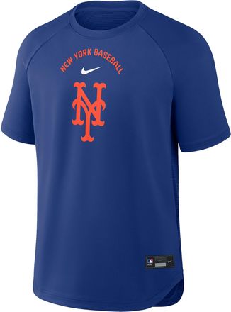 Nike New York Mets Authentic Collection Batting Practice Pregame Nike Mens Dri-FIT MLB Top in Blue | 04HG11TUNME-7DX