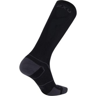 2XU Vectr Cushion Full Length Sock in Black/titanium at Nordstrom, Size X-Large