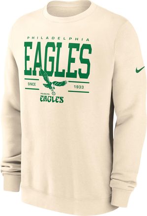 Nike Philadelphia Eagles Club Nike Mens NFL Pullover Crew in Brown | NKPV15A86V-Y9M