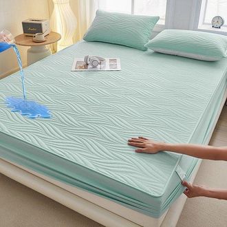 OEM Funda Colch&oacute;n + 2 Almohada, Tpu Impermeable Transpirable, Colchones 28 Cm Grosor, Pasta Jud&iacute;as Rojas Diamante, 200200 Cm + Almohada 4874 Cm