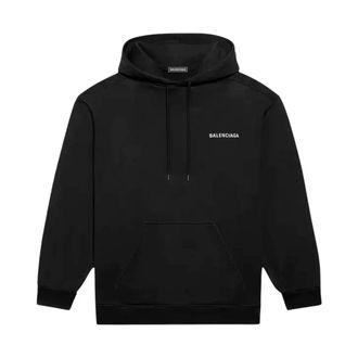 Balenciaga Hoodies, male, Black, Size: 2XS Logo Cotton Hoodie