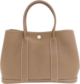 Herm&egrave;s Pre-owned Negonda Leren Tote Bag - Dames - Vintage Shopper - Bruin - ONE Size - Leer - Vintage