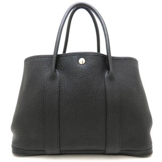 Herm&egrave;s Black Negonda Leather Tote Bag (Pre-Owned)