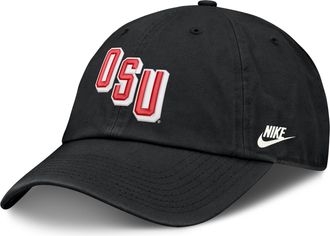 Nike Ohio State Natural Club Nike Mens College Adjustable Hat in Black | NC0100AOBV-EYR