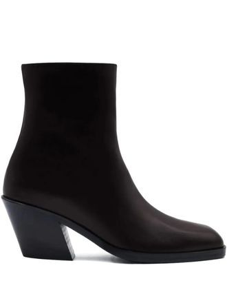 Giaborghini Tayl block-heel ankle boots - Brown
