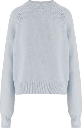 SA SU PHI Light Blue Ribbed Cashmere Sweater