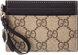 Gucci Gg Supreme Gg Canvas & Leather Card Case