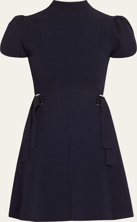 3.1 Phillip Lim Compact Rib Tulip-Sleeve Mini Dress