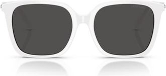 Swarovski 55mm Pillow Sunglasses in White /Dark Grey at Nordstrom