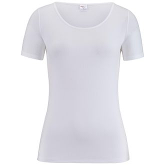 Isa Rundhalsshirt ISA BODYWEAR 720109, Damen, Gr. XL, weiss (0100), Feinripp, Obermaterial: 88% Lyocell, 12% Elasthan, unifarben, Basic, figurbetont, Rund