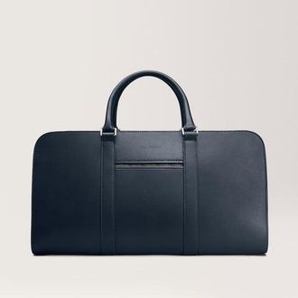 Carl Friedrik Rigid Weekender - Vacchetta Leather - Navy Blue