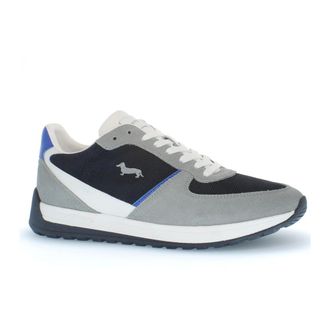 Harmont & Blaine Schoenen, Heren, Grijs, 39 EU, Suède, Grijze Bassotto Logo Suède Sneakers