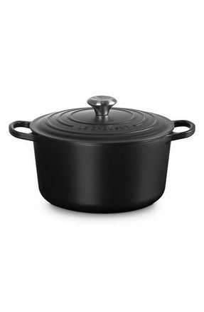 LE CREUSET Signature 6.5-Quart Round Enamel Cast Iron Dutch Oven in Licorice at Nordstrom