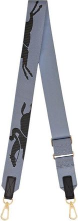 Longchamp Logo Jacquard Canvas Shoulder Strap in Slate at Nordstrom