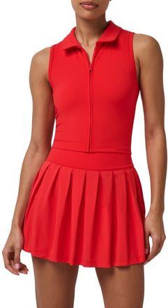 Travis Mathew Moveknit Zip Sleeveless Polo in Tomato at Nordstrom, Size Xx-Large