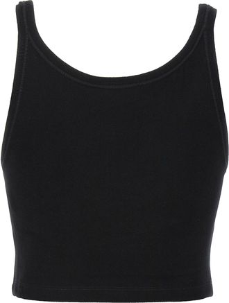 Palm Angels Womens Bicolor Cotton Sport Bra Clothing