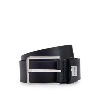 BOSS Logo-keeper belt in Italian leather