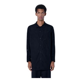 Yohji Yamamoto Blusa con Abertura en Hombro y Cuello Abierto - Shirts - Hombre - Negro - XL