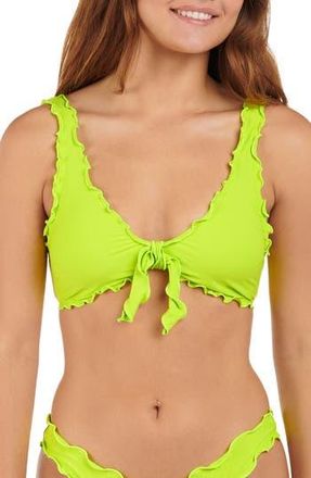 Citrus Solid Merrow Bralette Bikini Top in Bright Lime at Nordstrom Rack, Size X-Small