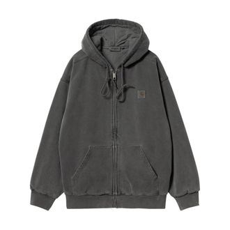 Carhartt Work in Progress Hooded Vista Jacket - Heren - Vesten met rits - Zwart - M - Katoen - Hoodies & sweatvesten