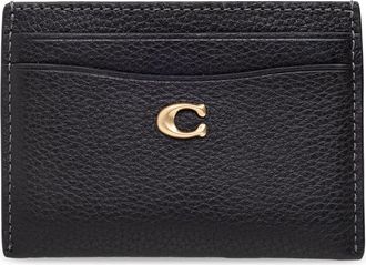 Coach Essential Card Case - Dames - Portefeuilles - Zwart - ONE Size - Leer - Accessoires