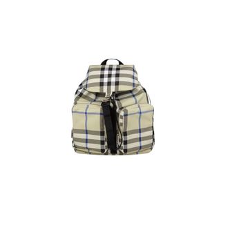 Burberry Mochila mediana con estampado de cuadros - Bags - Hombre - Beige - ONE SIZE