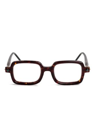 Kuboraum P2 glasses - unisex - Acetate/Metal - 50 - Brown
