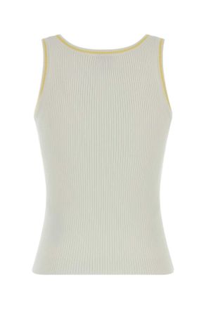 Kenzo Womens White Viscose Blend Tank Top Offwhite Exterior: Polyester Maglie