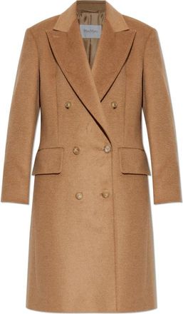 Max Mara Jas Cosa - Dames - Mantel - Beige - 2XS - Wol - Jassen