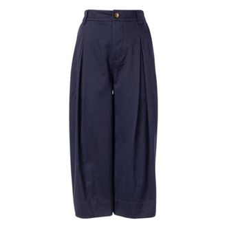 Jcsophie Paphos Broek - Dames - Broeken - Blauw - Maat: M Katoen