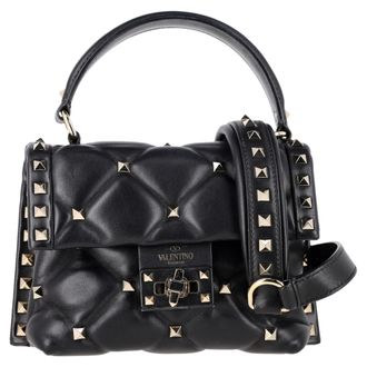 Valentino Valentino Garavani Kleine Candy Stud Handtas in Zwart Leder
