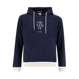 Eleventy Hoodies, male, Blue, Size: 2XL Hoodie