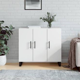 vidaXL Credenza Bianca 90x34x80 cm in Legno Multistrato - Vidaxl