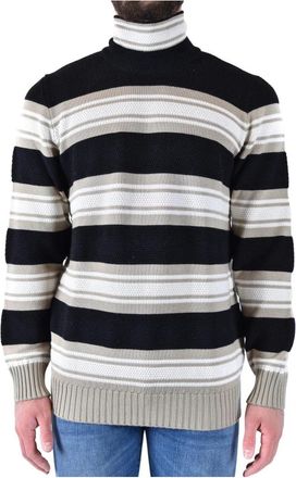 Paolo Pecora Gebreide kleding - Heren - Coltruien - Zwart - XL - Wol - Truien & Vesten