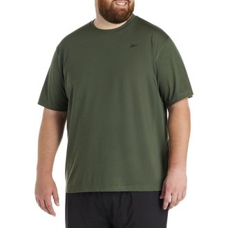 Reebok Performance Jersey Tech T-Shirt in Grit Green Solid at Nordstrom, Size 4X Big