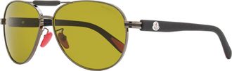 Moncler Mens Steller Pilot Sunglasses ML0241-H 08H Gunmetal 62mm