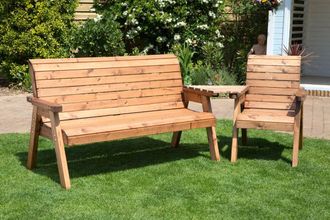 Charles Taylor Trading 4 Seater Companion Set (angled) in Brown
