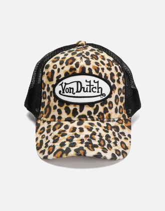 Von Dutch Womens Von Dutch Vanimal Trucker Leopard Caps - Multi