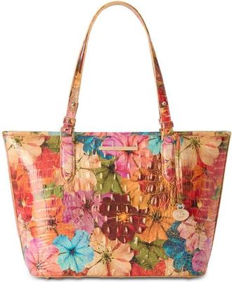 Brahmin Medium Asher Croc Embossed Leather Tote in Florita at Nordstrom
