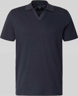 Mc Neal Slim Fit Poloshirt mit V-Ausschnitt in Dunkelblau, Gr&ouml;&szlig;e XXXL